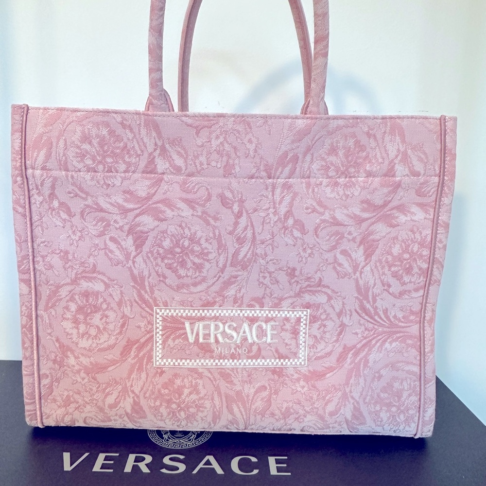 VERSACE PINK ATHENA BAROCCO SHOPPER